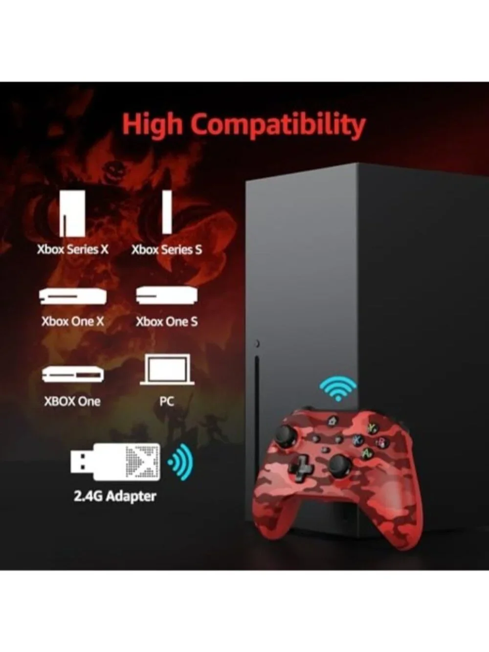 IWGAME Wireless Controller for X-BOX ONE/PC, 2.4G Plug and Play Gaming Controlle